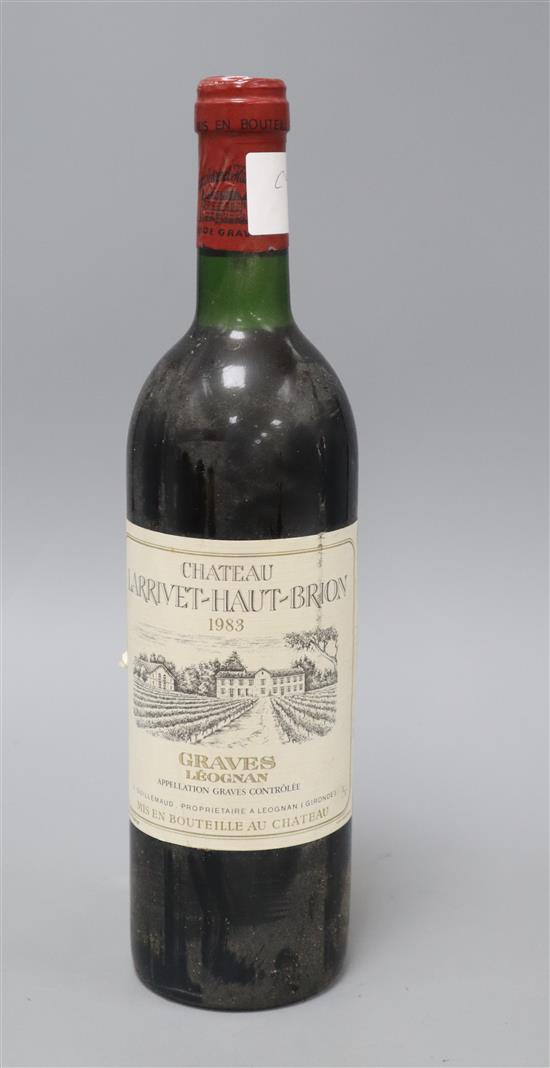 Eleven bottles of Chateau Larrivet-Haut-Brion, 1983, Graves